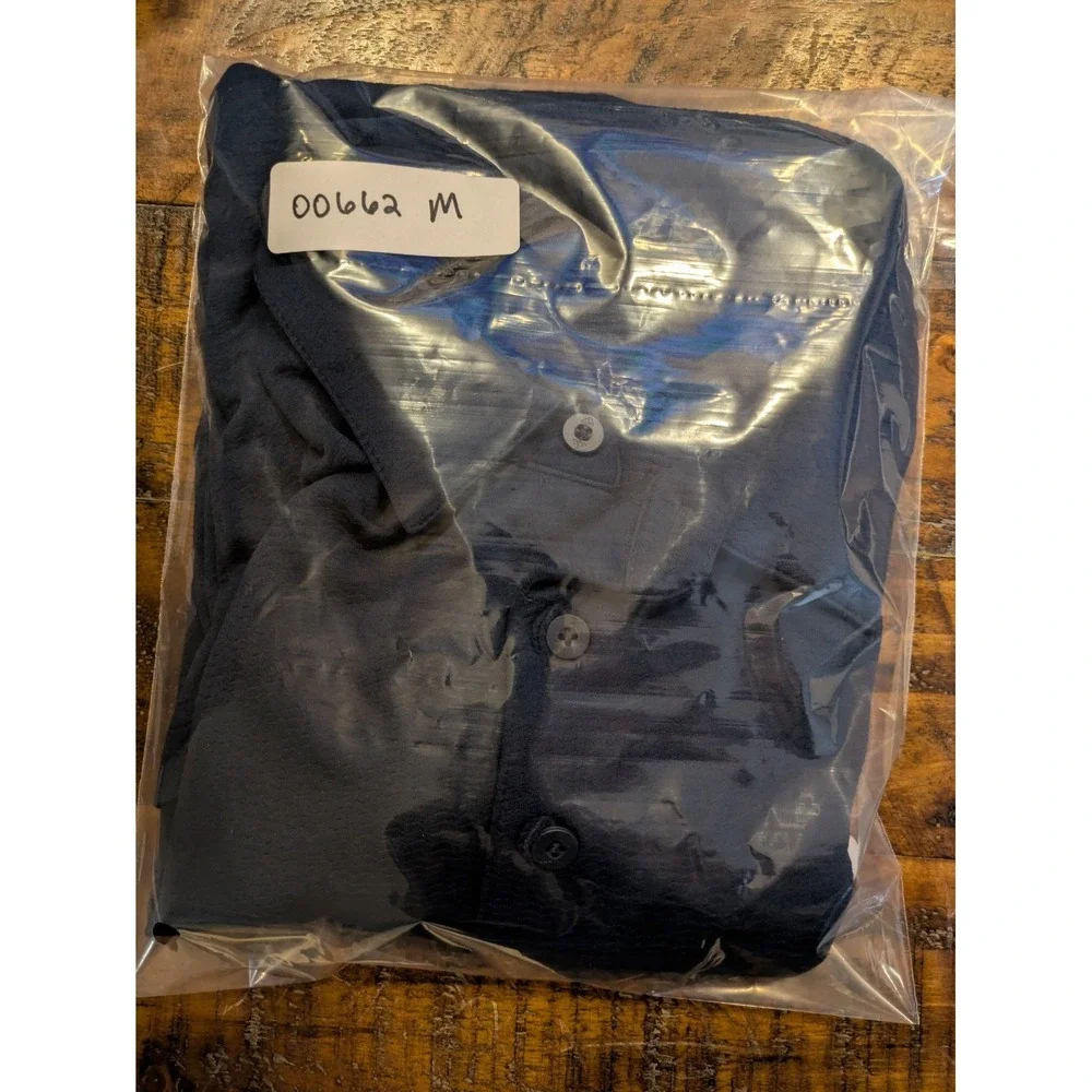 Adidas Shirt Mens Medium Windsor Blue Heat.RDY Tech Golf Polo Performance